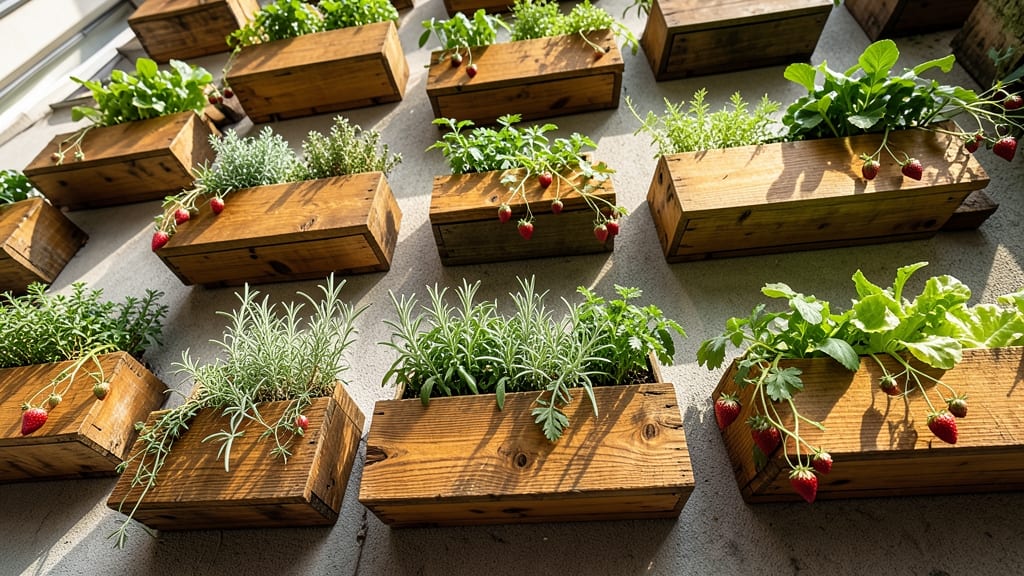 Vertical Cedar Planter Boxes for Walls