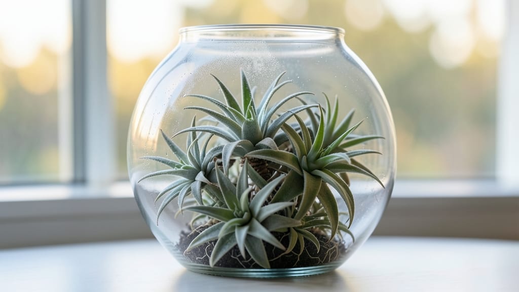Hanging Glass Terrarium with Air Plants