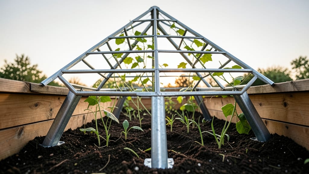 Obelisk Trellis with Metal Framework