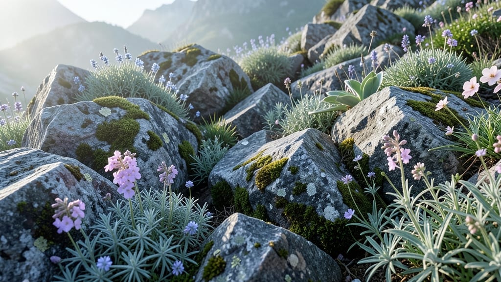 Alpine Rock Garden with Hardy Perennials
