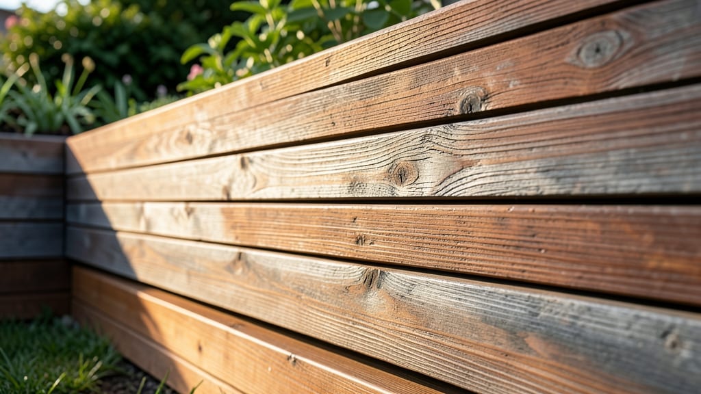 Cedar Shake Garden Bed Fence