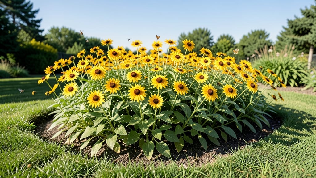 Sunny Border With Black-Eyed Susans