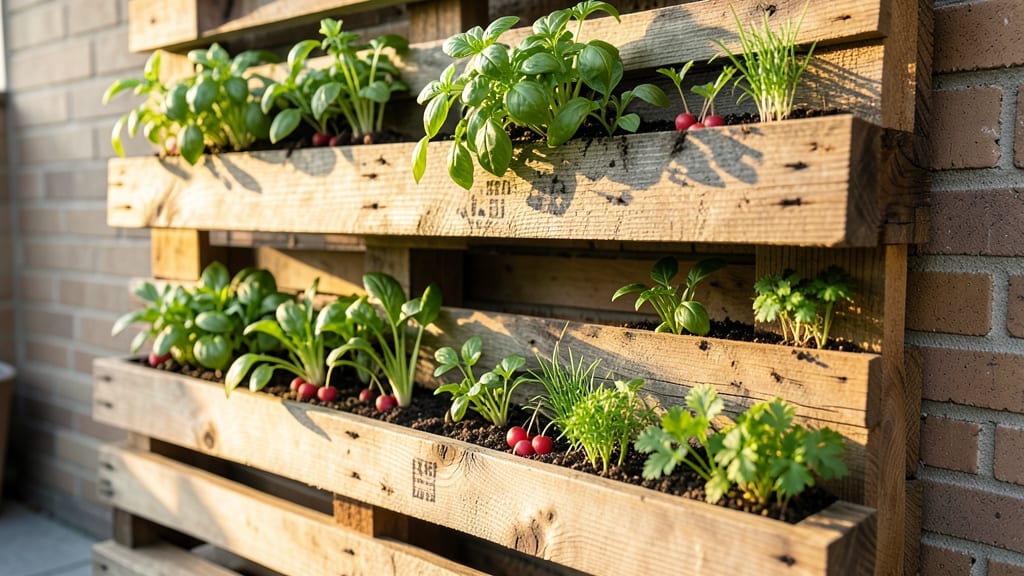 Vertical Pallet Planter Garden