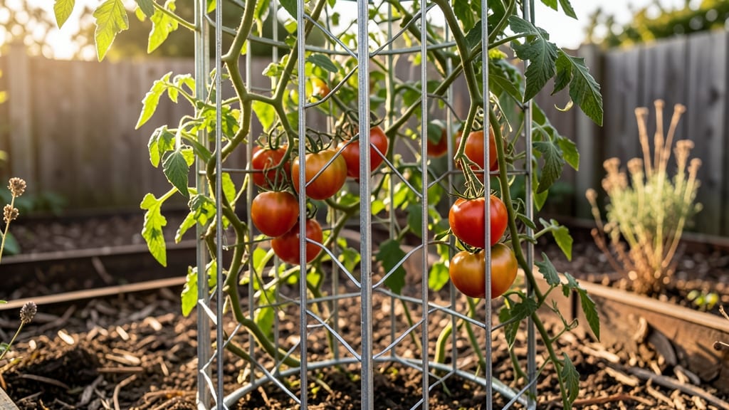 Metal Cage Trellis for Tomatoes