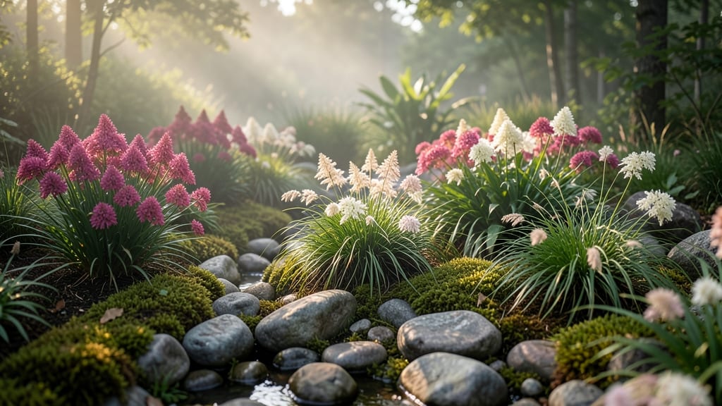 Bog Garden with Moisture-Loving Perennials