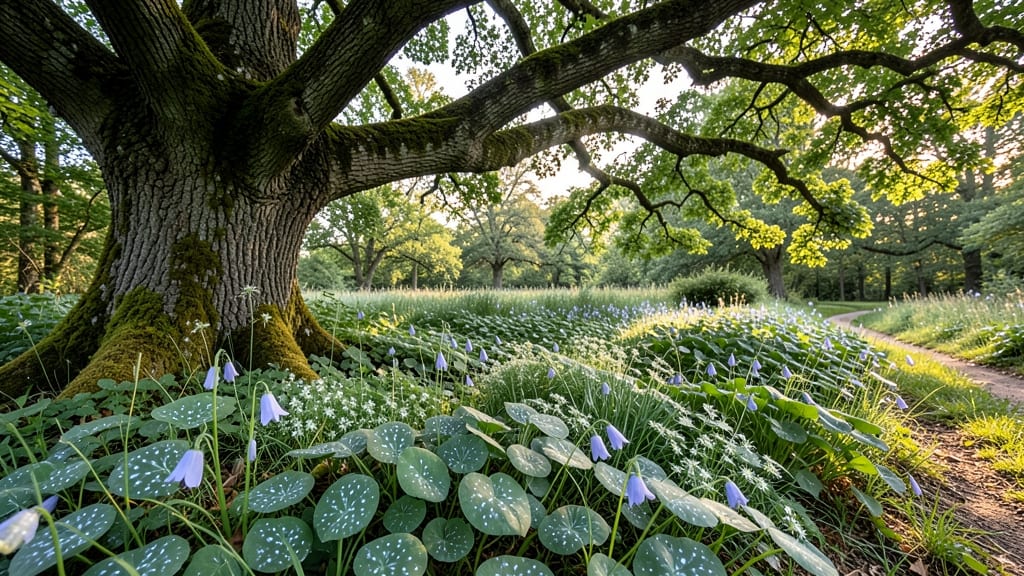 Lungwort and Sweet Woodruff Ground Cover
