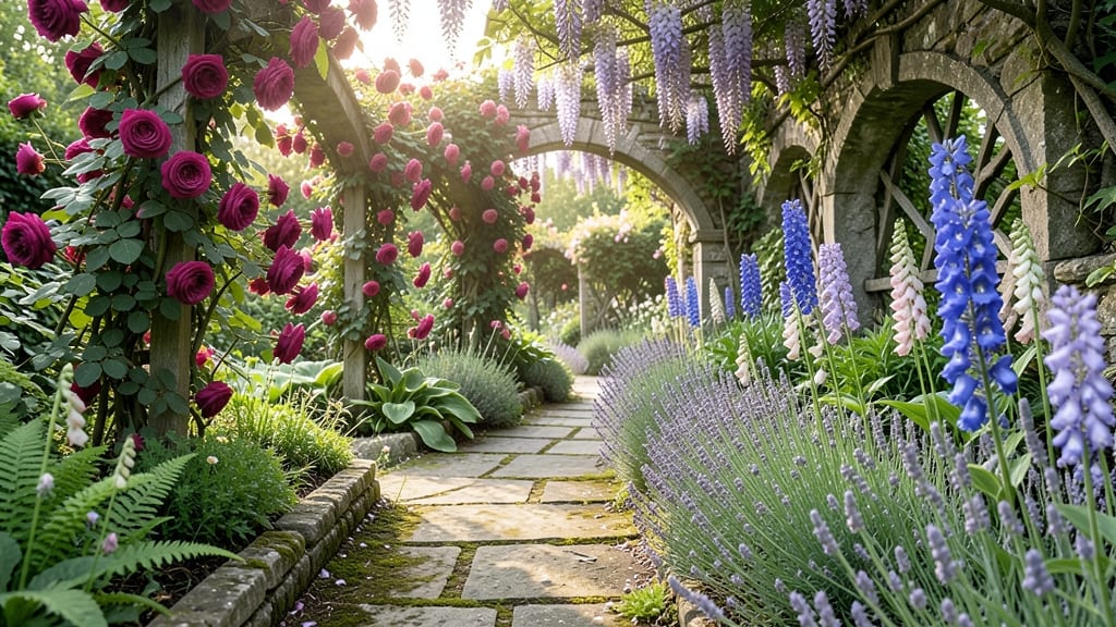 Classic English Cottage Garden Walkway