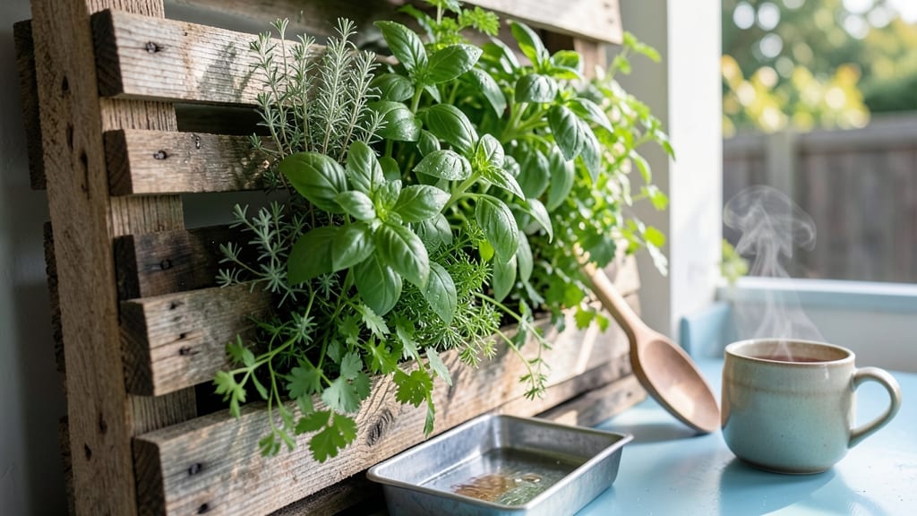 Vertical Pallet Herb Garden