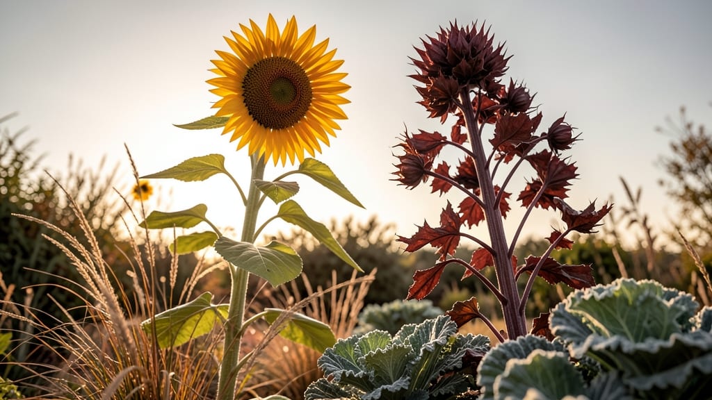 Sunflower and Amaranth Towers