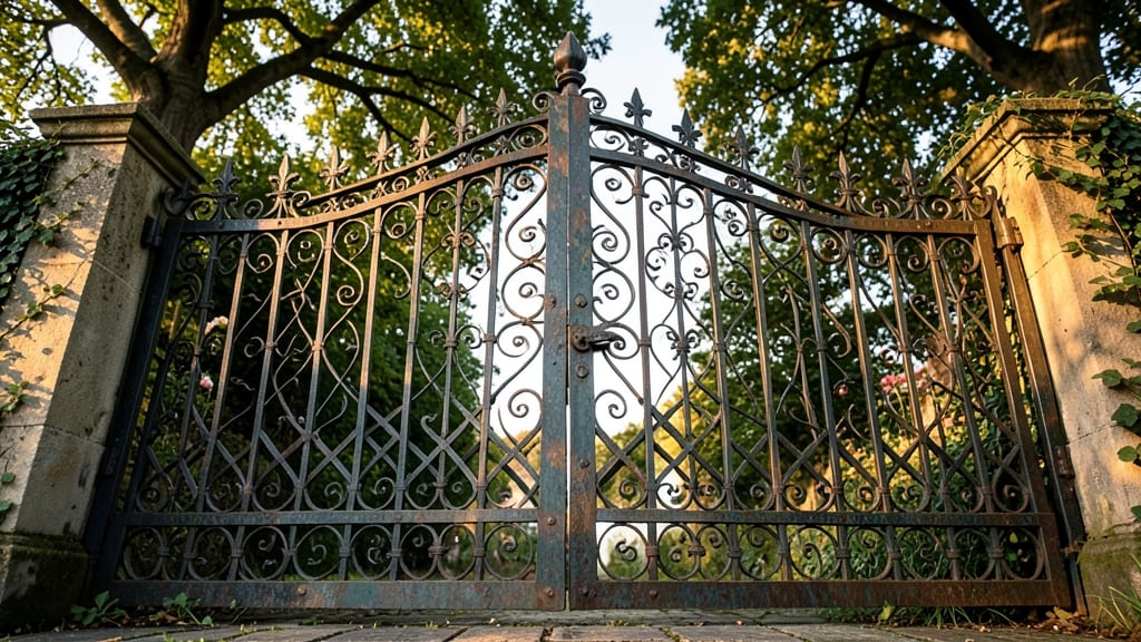 Wrought Iron Garden Gate Fence