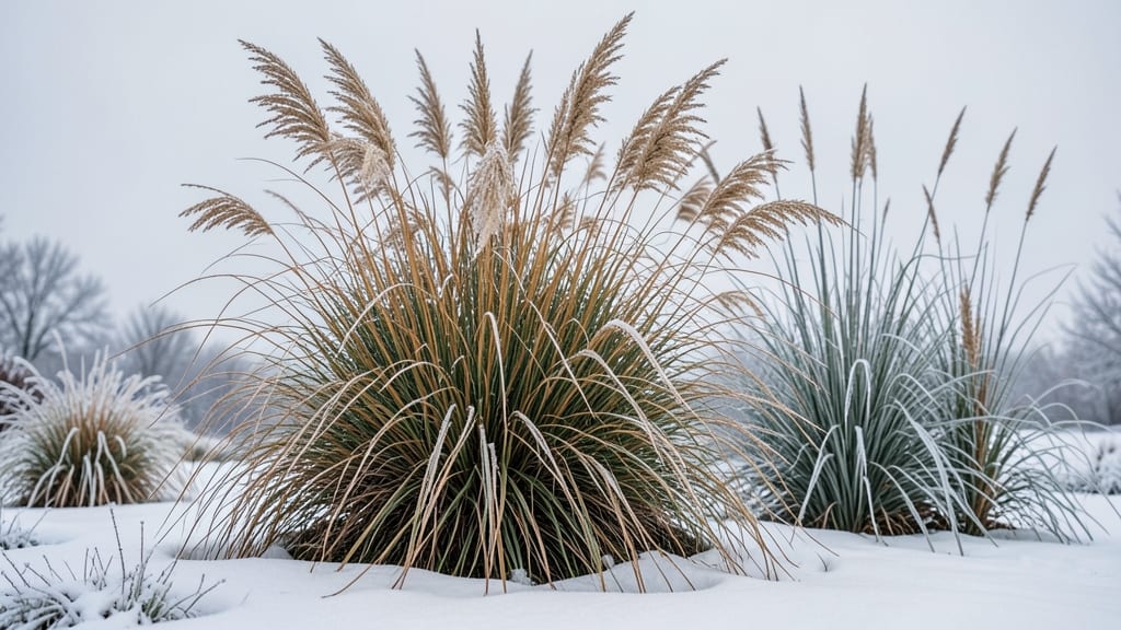Winter-Interest Garden with Ornamental Grasses