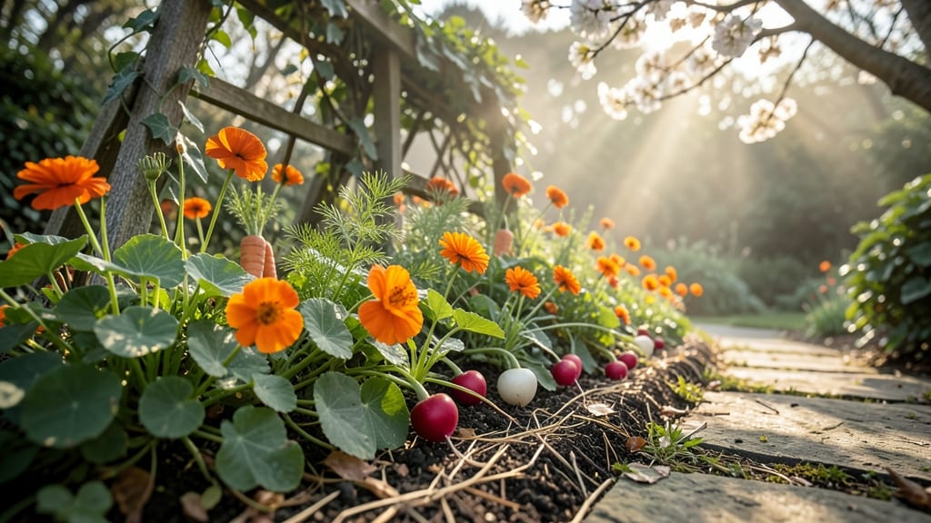 Fairy Tale Cottage Garden With Edible Flowers