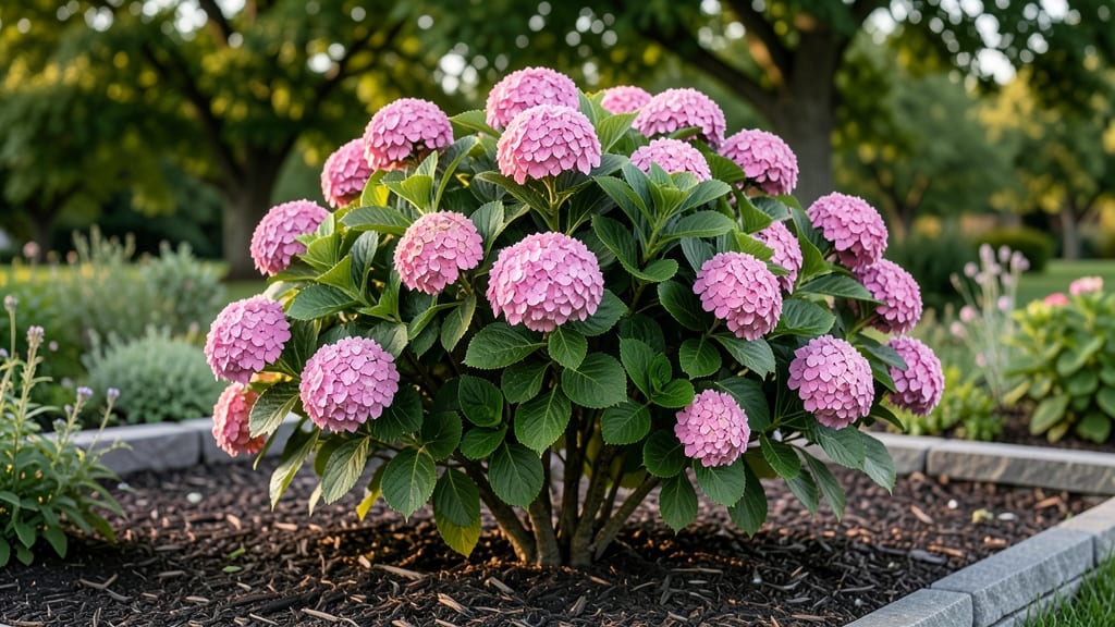 Garden Bed Along Foundation With Endless Summer Hydrangea: Year-Round Color That Thrives Against Your Home