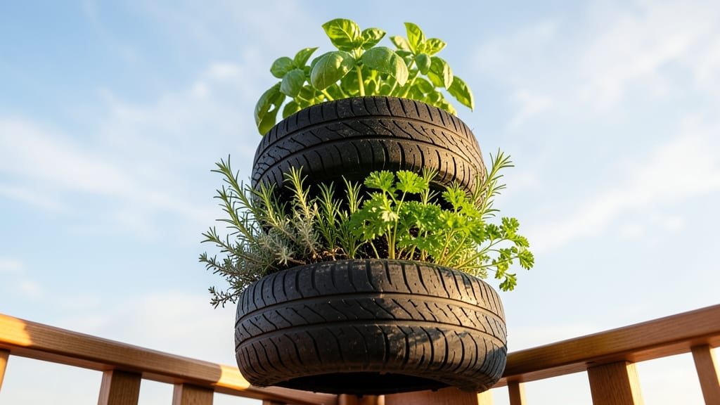 Tiered Tire Herb Garden