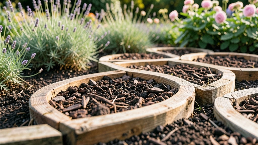 Wooden Mulch Rings for Rustic Charm