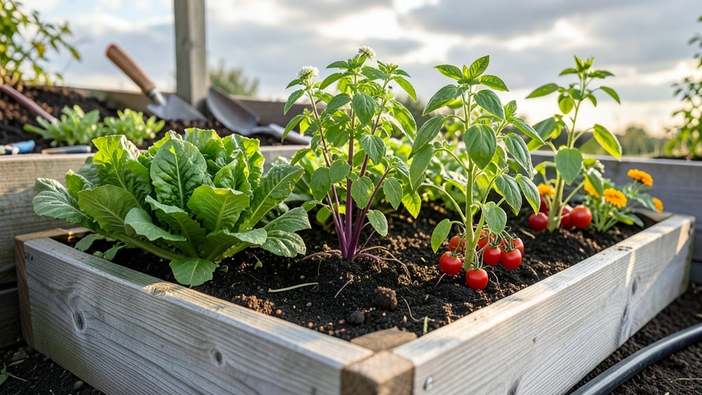 Raised Garden Bed Structures: Stackable Wooden Frames for Year-Round Plant Rotation