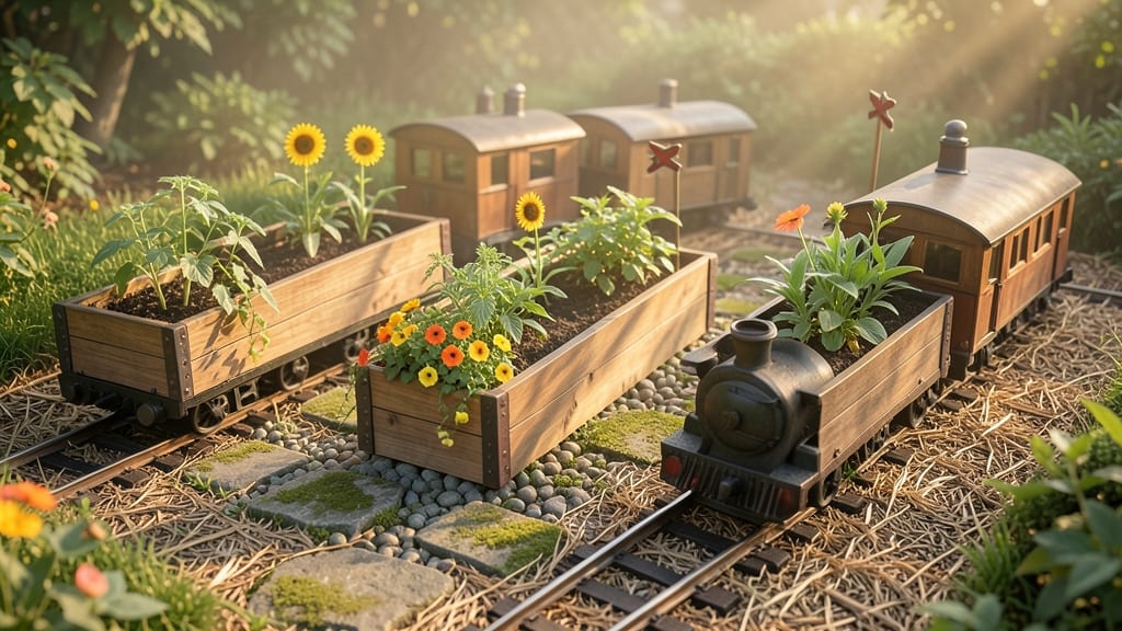 Mini Raised Garden Bed Train Set