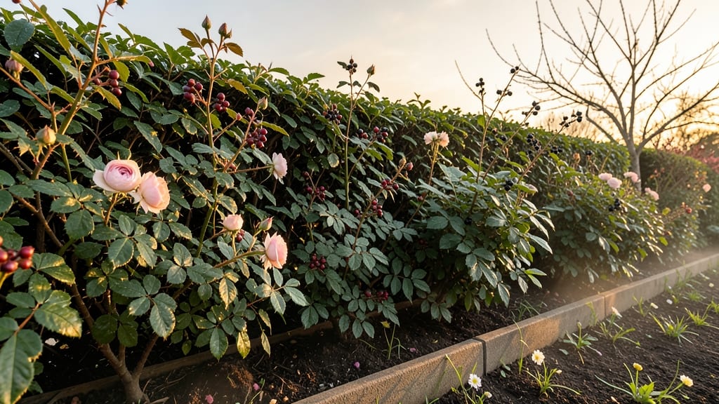 Living Hedge Fence with Thorny Plants