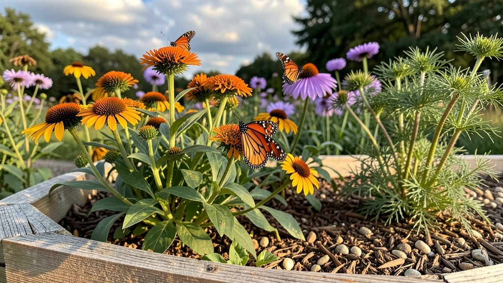 Raised Bed Butterfly Garden: Pollinator Haven With Native Perennials
