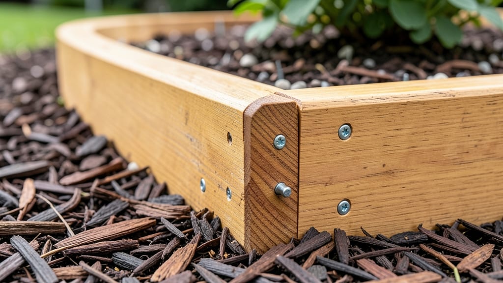 Wooden Flow Bed Edging: Rustic Elegance for Seamless Garden Transitions