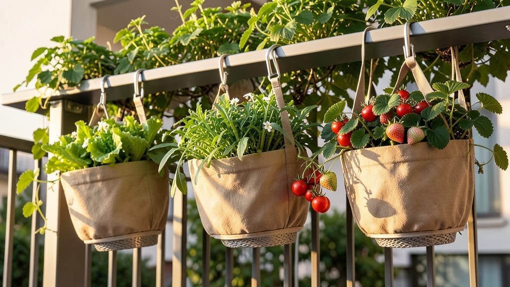Hanging Basket Vegetable Garden