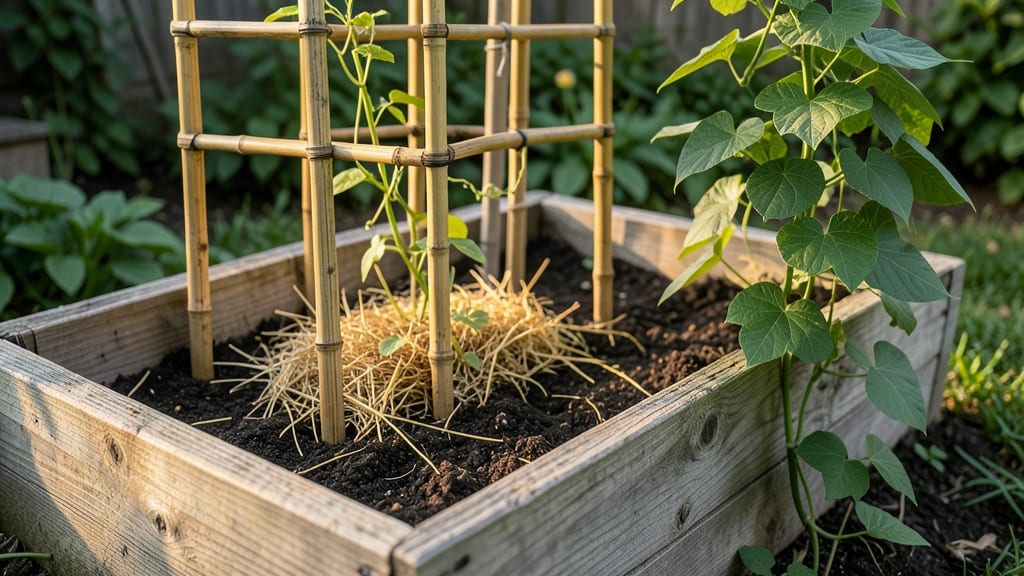 Raised Bed Green Bean Trellis: Space-Saving Vertical Support for Bushy Growth