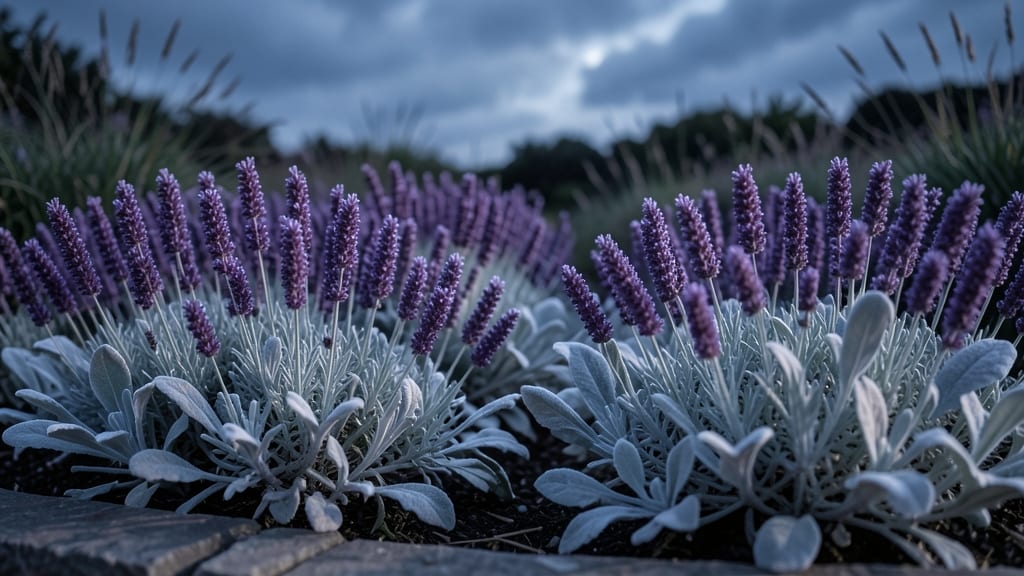 Moonlight Lavender with Silver Foliage