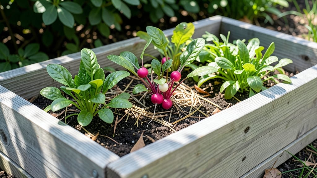 Leafy Greens and Radish Trio Layout