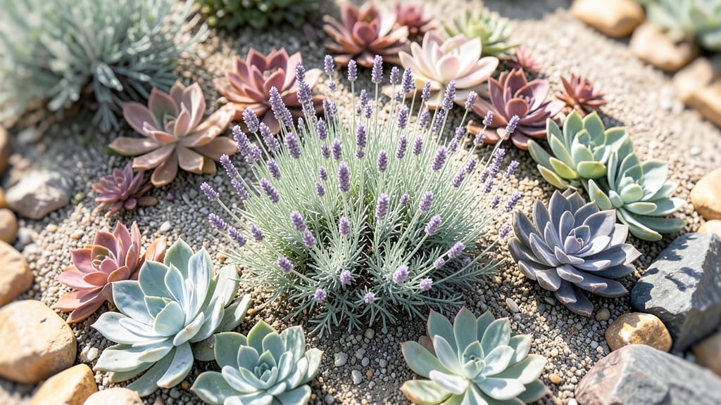 Lavender and Drought-Tolerant Succulents