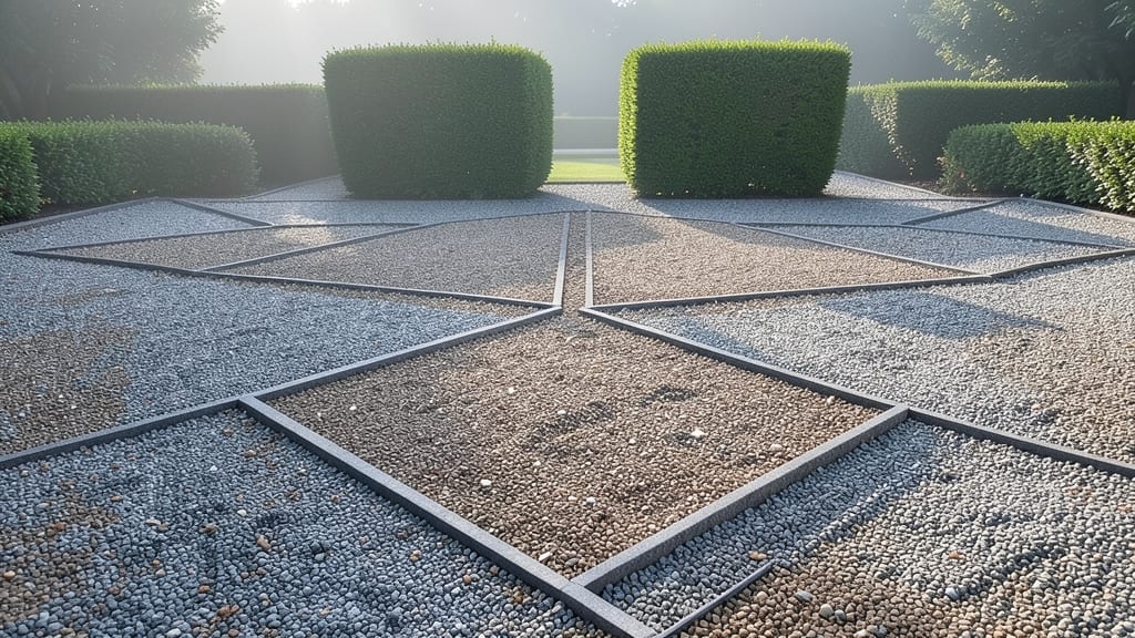 Modern Geometric Gravel Patterns