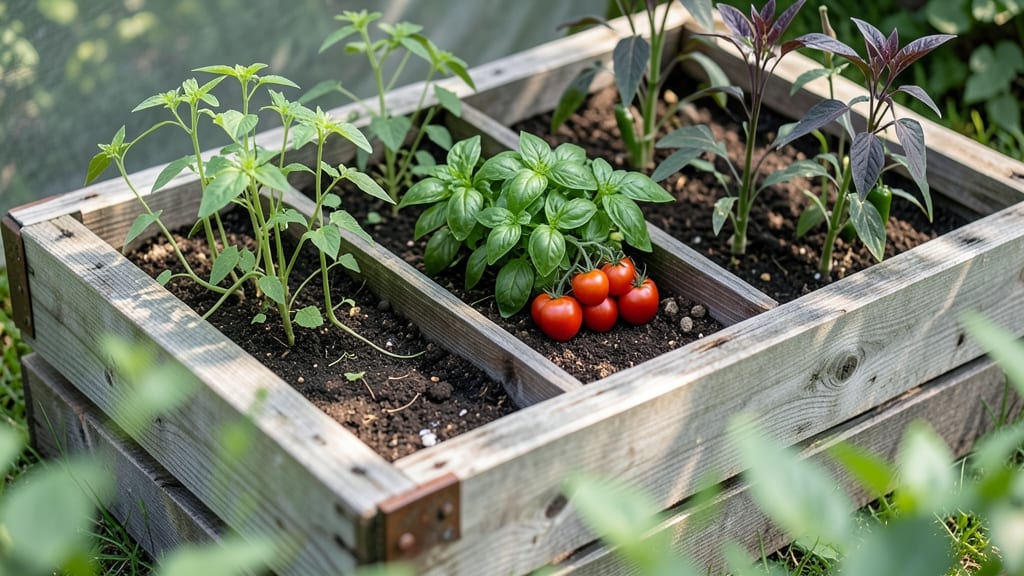 Pallet Divided Section Planter