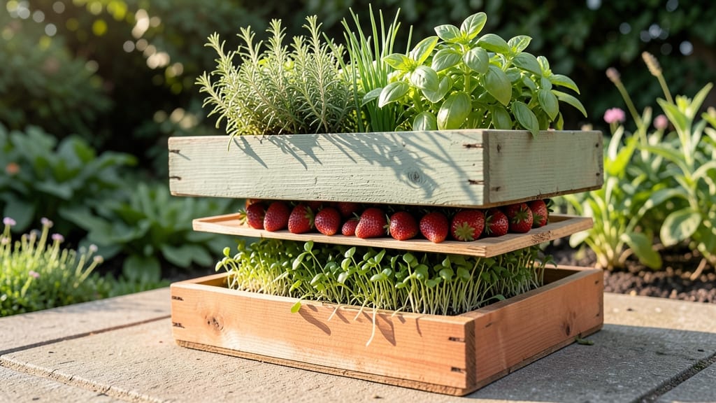 Wooden Crate Herb Garden