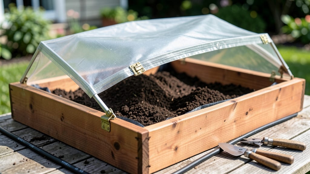 Hinged Raised Bed Covers: Pivot-Open Protection Against Frost and Pests