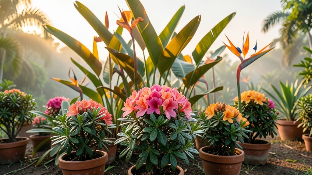 Tropical Azalea and Canna Lily Combo