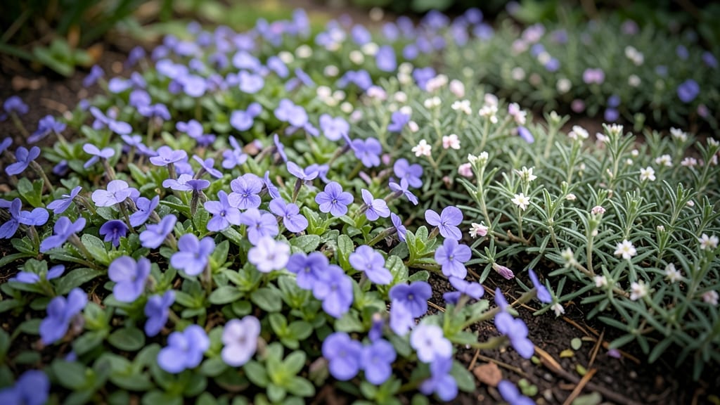 Russian Violet and Creeping Thyme