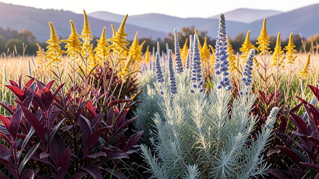 Russian Sage and Goldenrod Mix