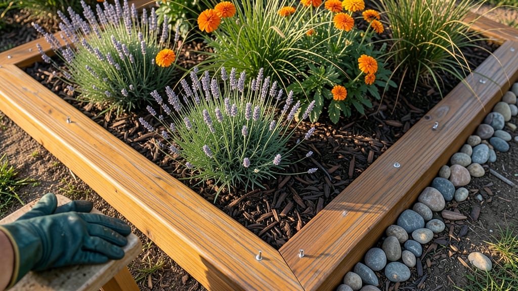 Wood Flower Bed Edging: Rustic Charm With Natural Stone Borders