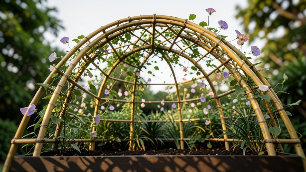 Arched Bamboo Trellis