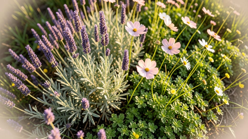 Pollinator Paradise with Lavender and Cosmos