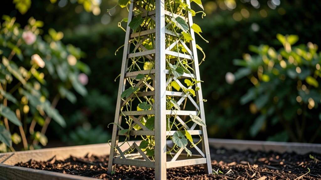 Obelisk Trellis with Lattice Panels