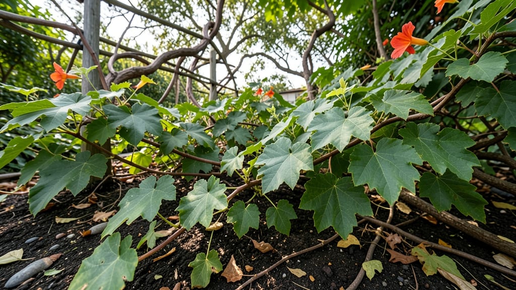 5 Lobed Leaf Vine: Year-Round Climber With Glossy Foliage
