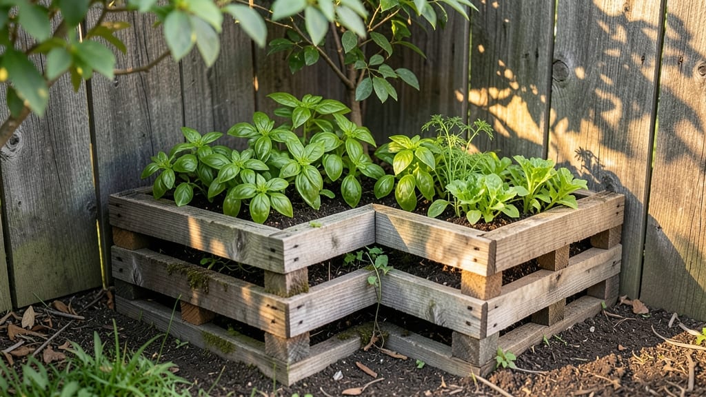 U-Shaped Pallet Planter for Corners