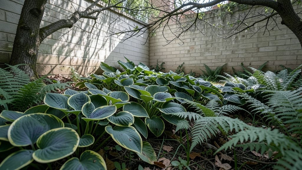 Shade-Loving Hostas and Ferns