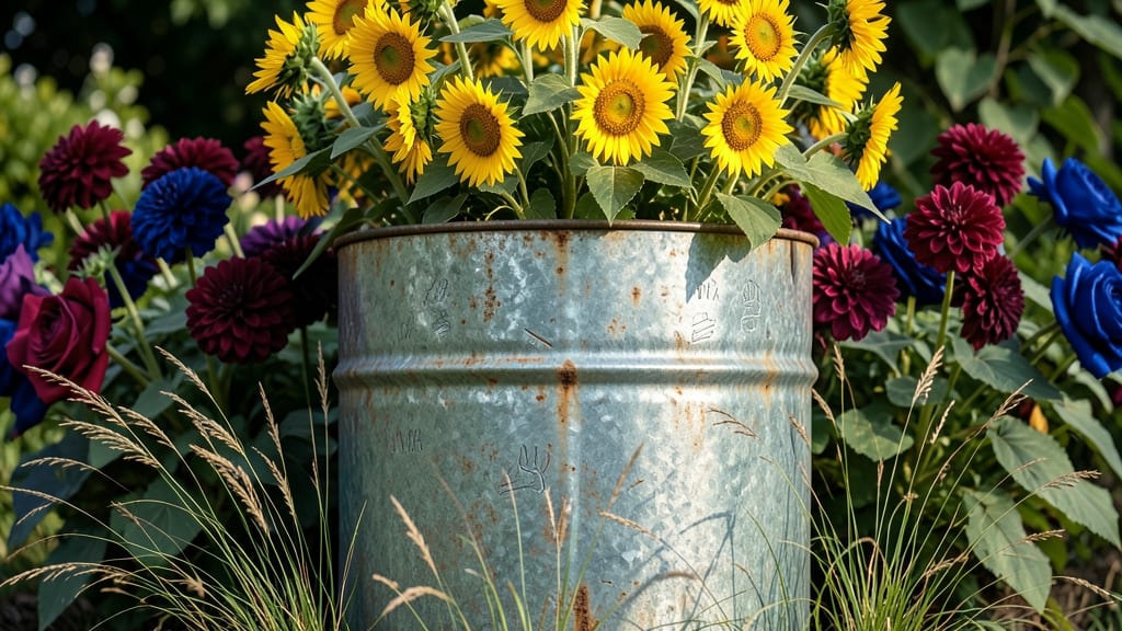 Drum Planters for Bold Statement Flowers