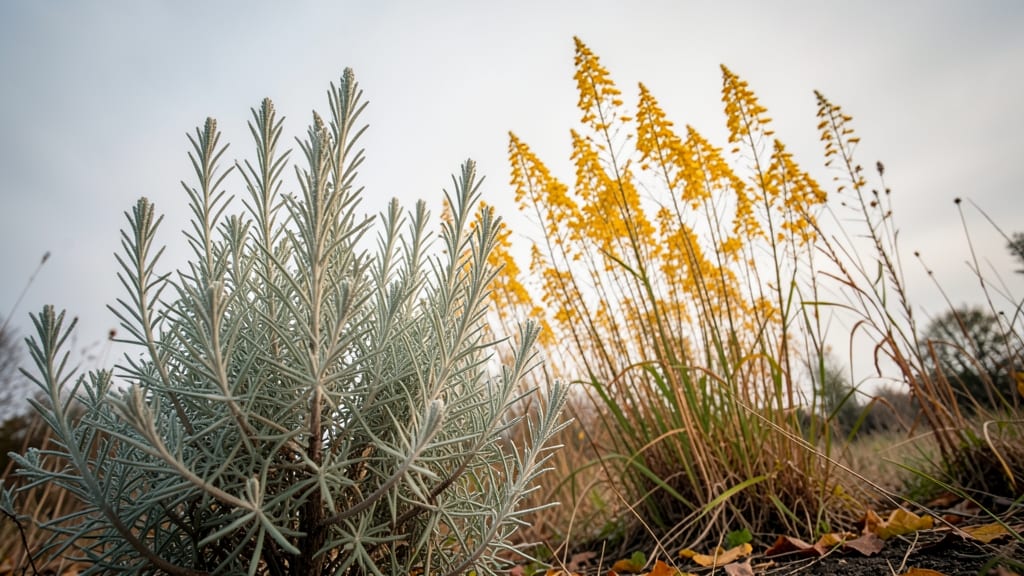 Russian Sage and Goldenrod Mix