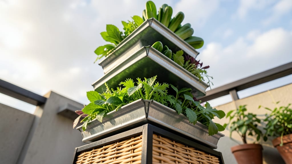 Asian-Inspired Microgreens and Greens Tower