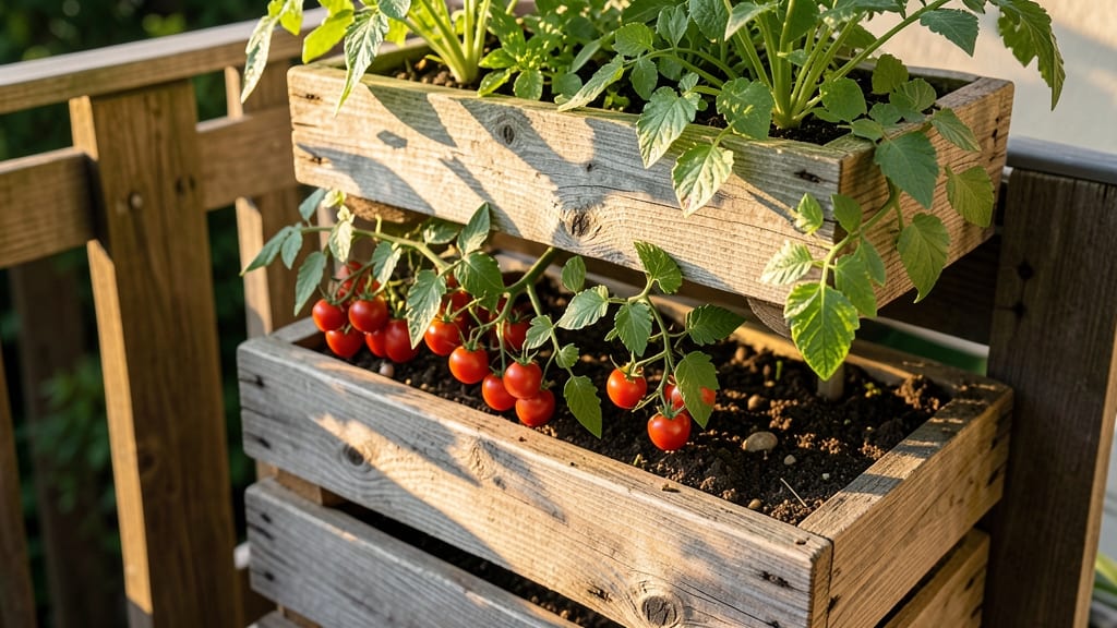 Tiered Wooden Pallet Planter Box