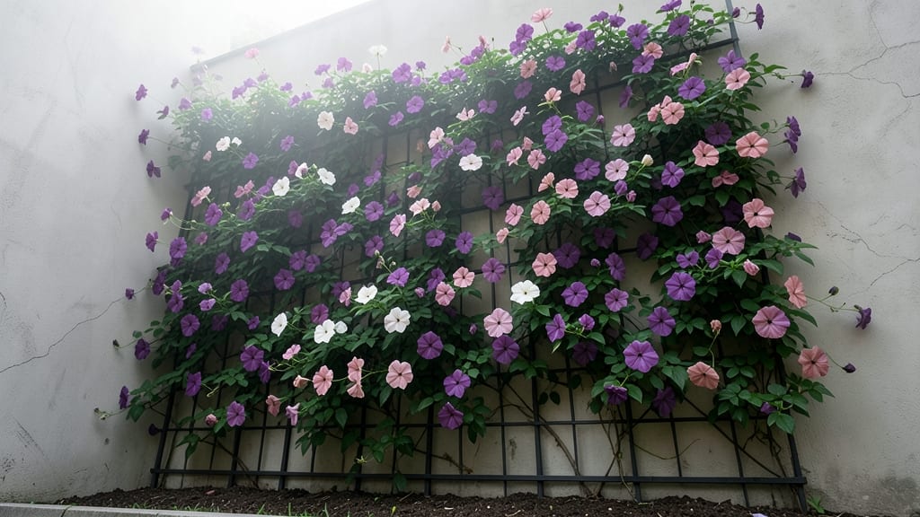 Vertical Flower Wall with Clematis