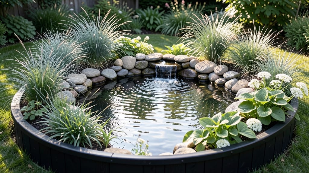 Water Feature Circle Garden