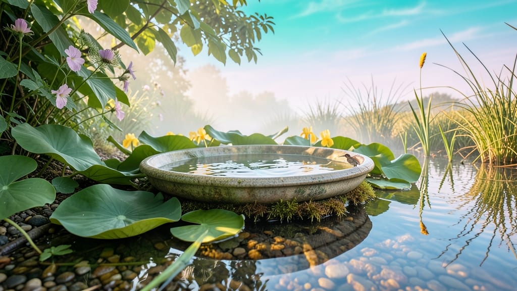 Floating Lily Pad Bird Bath